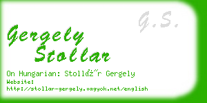 gergely stollar business card